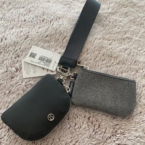 lululemon athletica Black and Gray Clutch Wristlet